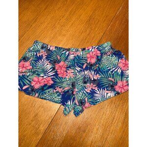Disney Lilo & Stitch Womens Tropical Print Shorts With Knot Tie Detail